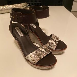 Steve Madden Snake Print Wedges